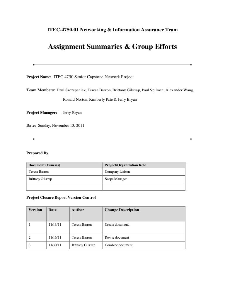 Final Report Summary Group Effort