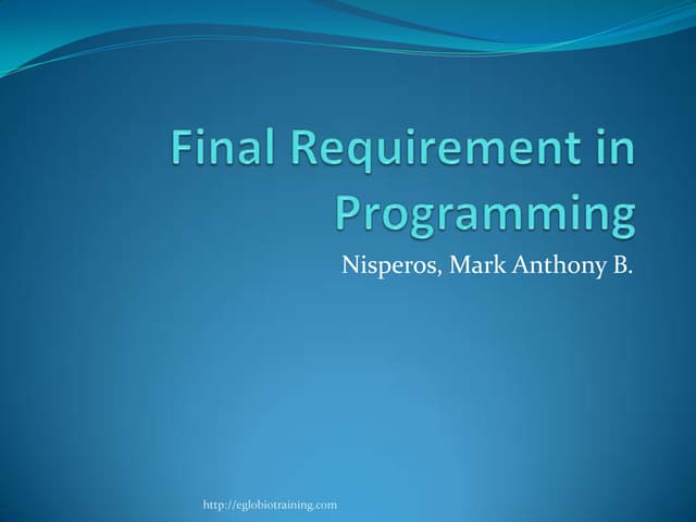 Final requirement in programming   niperos