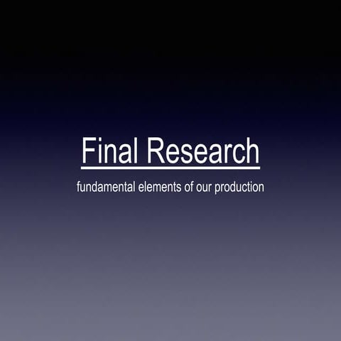 Final research