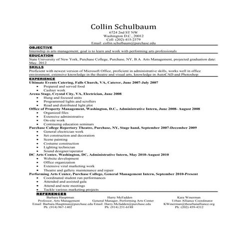 Collin Schulbaum Resume