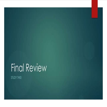 Final review