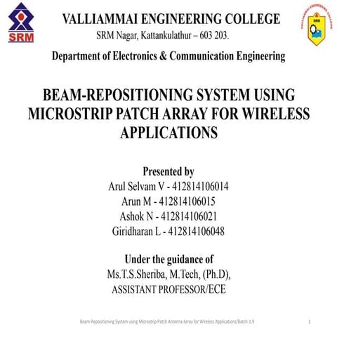Beam-Repositioning System using Microstrip Patch Antenna Array for Wireless A...