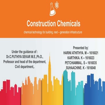 Role of chemicals in construction 