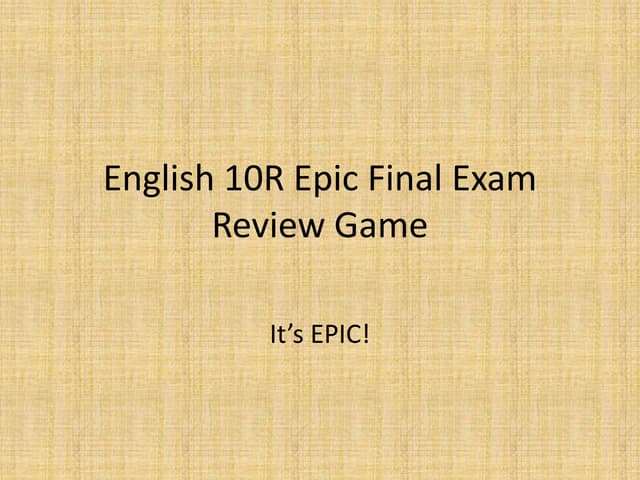 Final review game