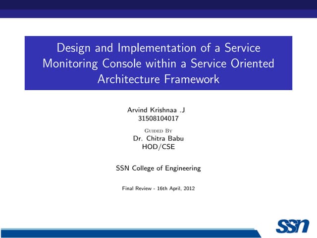 Final review presentation