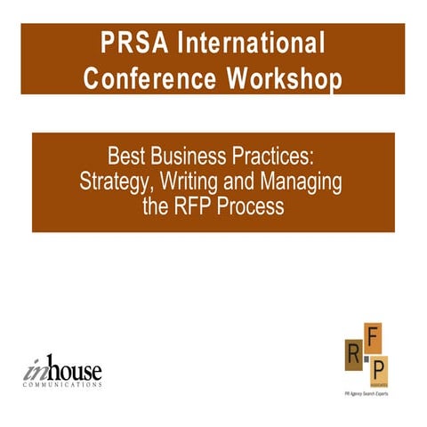 Best Practices in the Public Relations RFP Process