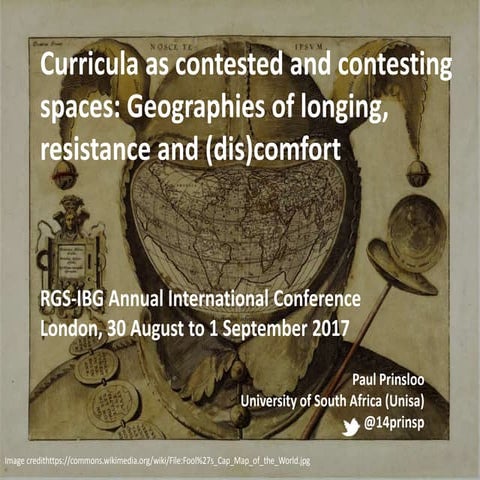 Curricula as contested and contesting spaces: Geographies of longing, resista...