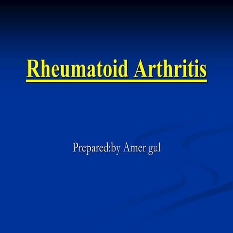 Final rheumatoid arthritis