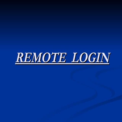 Remote Login