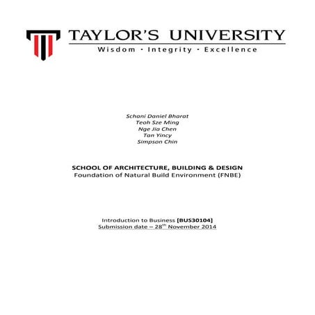 Business Final Report