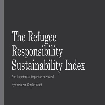 Refugee Responsibility and Sustainability Index