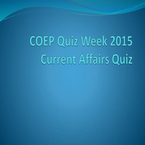 Current Affairs Quiz Finals 2015