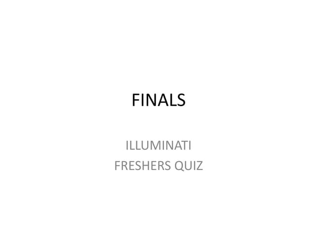 Illuminati Freshers General Quiz 2016 Finals