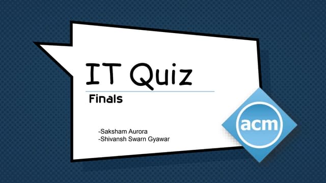 IT Quiz 2019 - Finals
