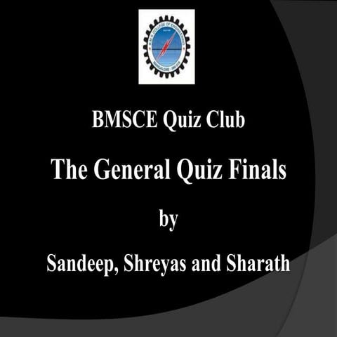 General Quiz Finals
