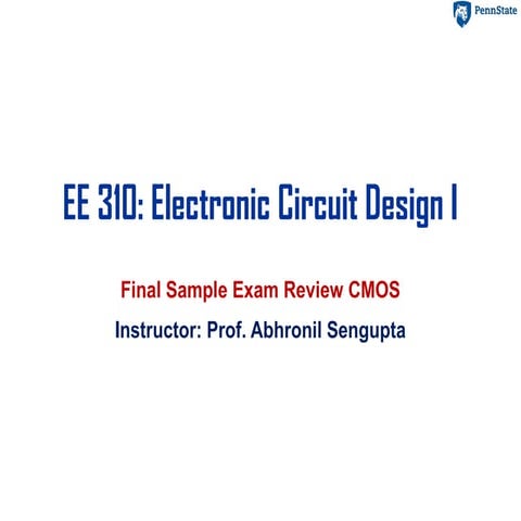 Final Sample Exam Review CMOS-Final Sample Exam Review CMOS