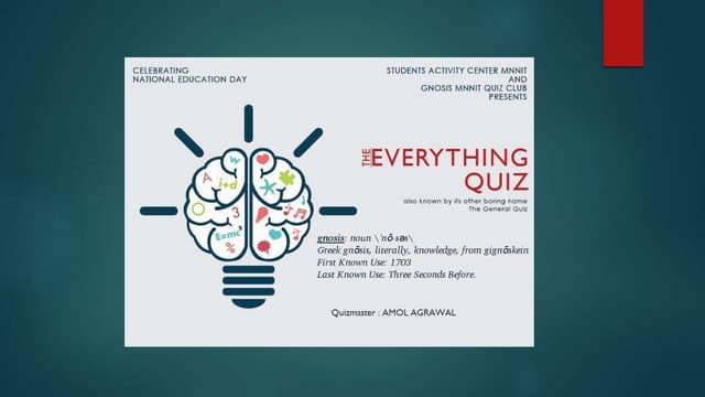 Finals - The Everything(General) Quiz