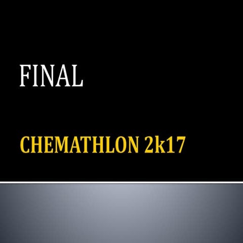 Finals chemathlon 2k17
