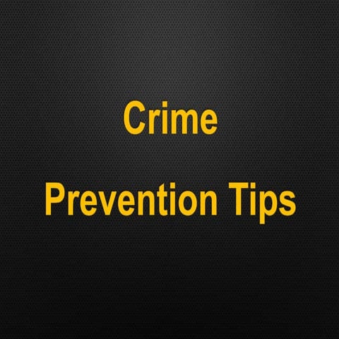 Crime Prevention 