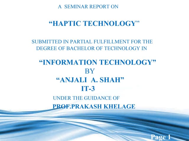  Haptic technology
