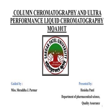 column chromatography and ultra performance liquid chromatography