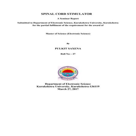 Spinal cord Stimulation