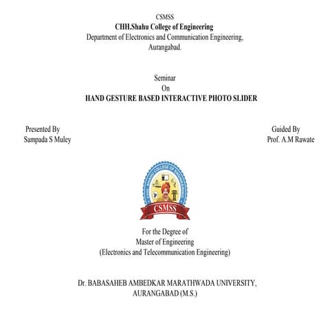 hand gesture based interactive photo silder