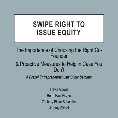 Swipe Right to Issue Equity