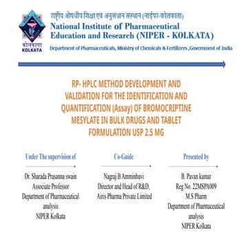Hplc Method Develpoment Final Sem Project Ppt Pptx