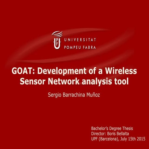 GOAT: Development of a Wireless Sensor Network analysis tool