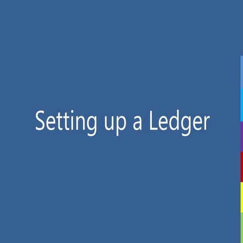setting up a ledger
