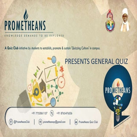 General Quiz JAN 18 Finals Prometheans Club