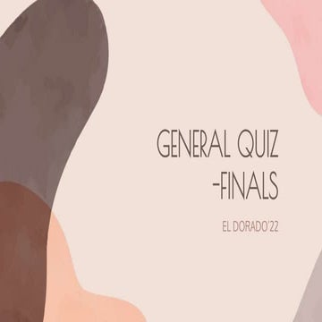 General Quiz Finals-El Dorado 2022