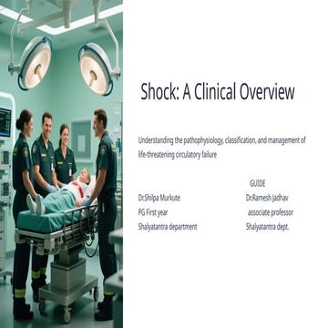 Shock / Types of Shock / Stages of Shock / Management of Shock | PDF