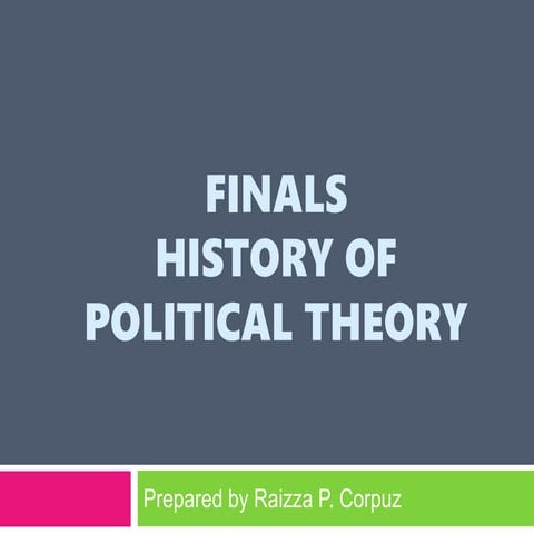 History of Political Theory