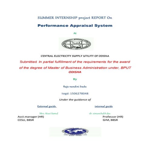 performance appraisal system at cesu