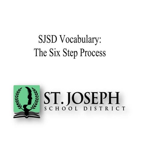 SJSD Vocabulary Professional Development