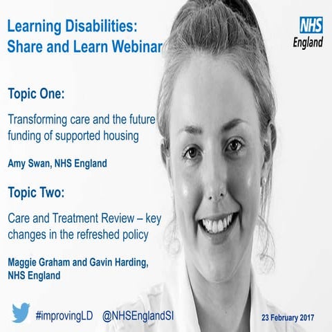 Learning Disabilities: Share and Learn Webinar - 23 February 2017