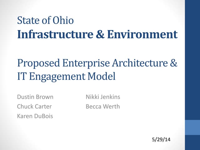 Enterprise Architecture - Ohio's IT Optimization