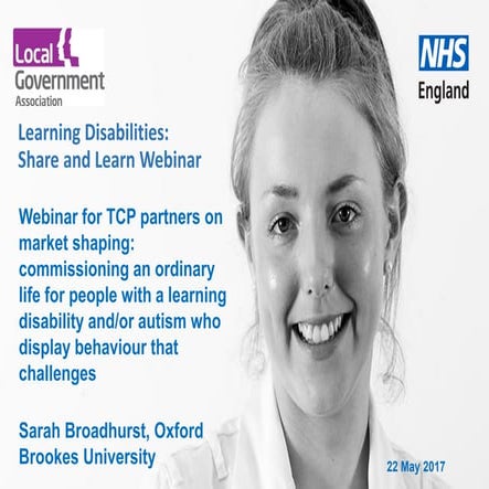 Learning Disabilities: Share and Learn Webinar for Transforming Care Partners...