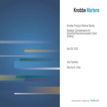 Knobbe Practice Webinar Series: Strategic Considerations for Claim Drafting –...