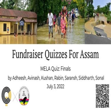 Open MELA Quiz Finals: CQD Fundraiser Quizzes for Assam