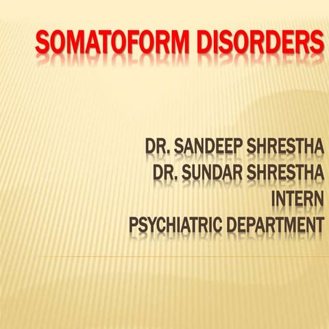 somatoform disorder