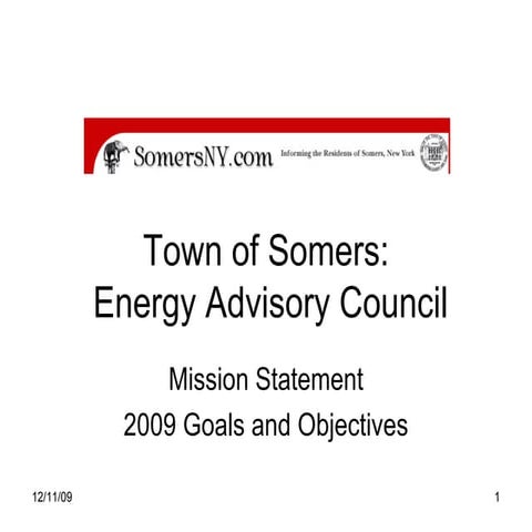 Final Somers Energy Advisory Council Charter