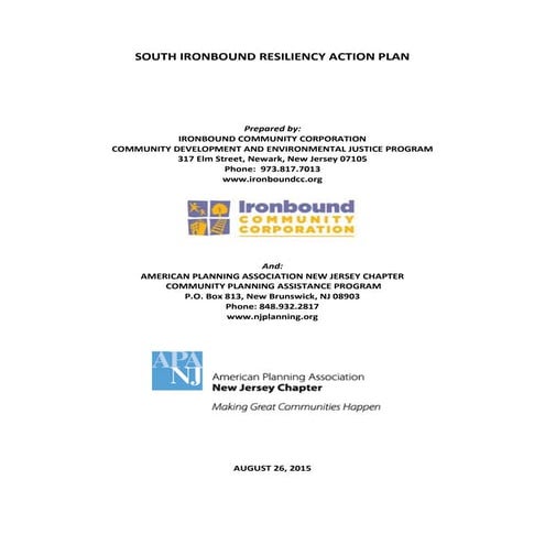 South Ironbound Resiliency Action Plan (Newark) | PDF