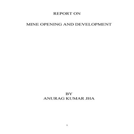 Mine Opening and Development
