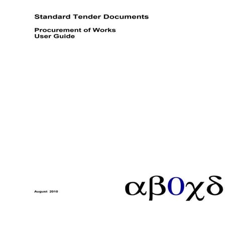 Final standard tender doc