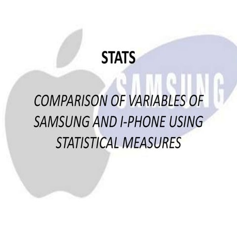 comparison between samsung and i phone using statistical measures