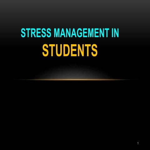 Stress management