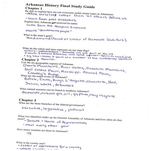 Final study guide completed